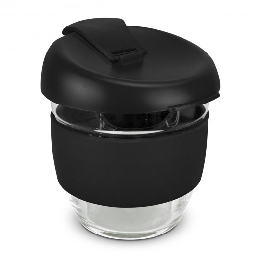 Black 250mL Borosilicate Glass Cups